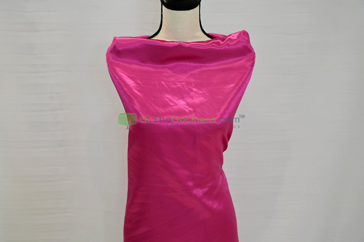 Stretch Charmeuse Fabric by the Yard | Silky Soft Stretch Satin Fabric | 4% Spandex | Multiple Colors |