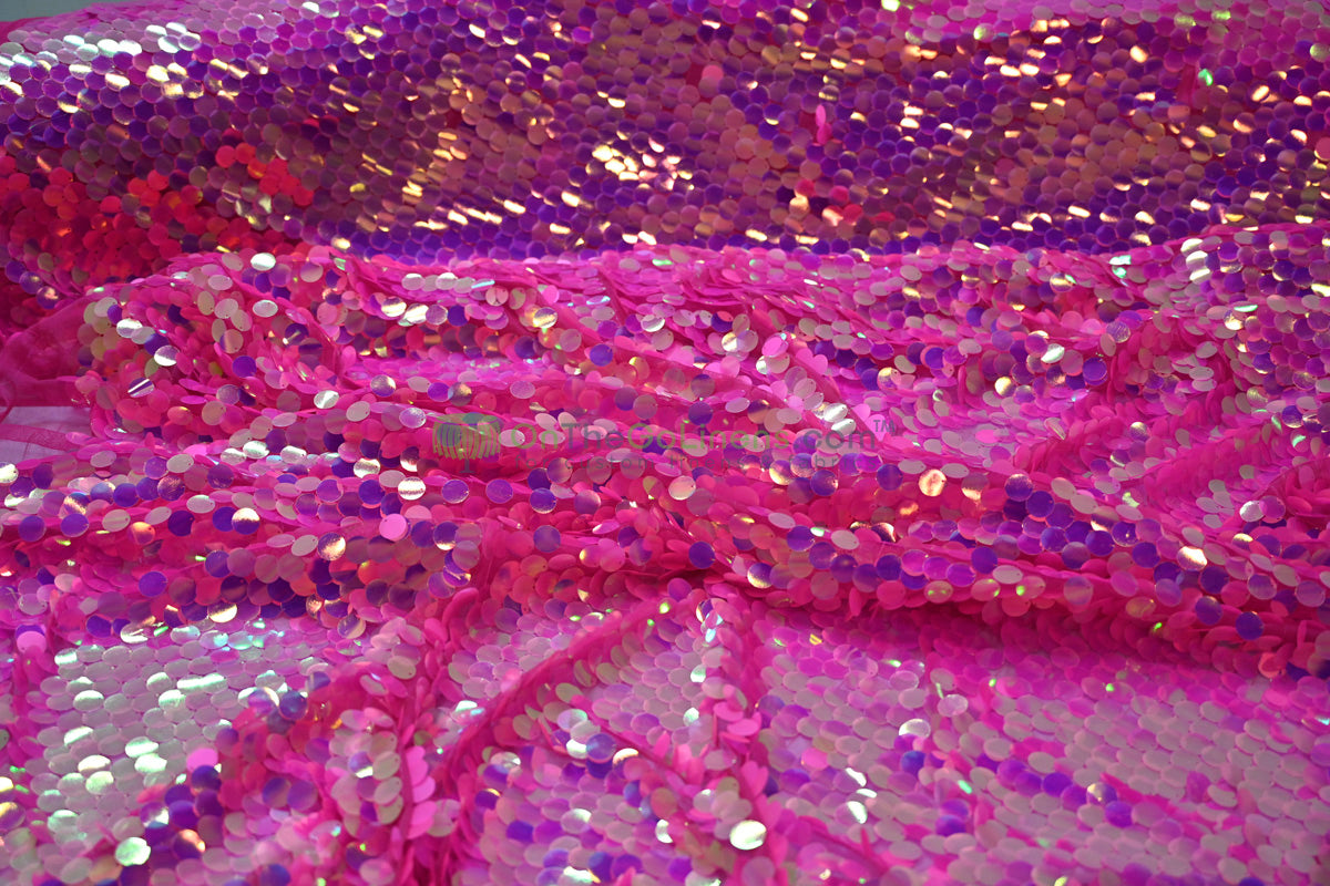 Payette Sequins Table Linens | Paillette Fish Scale Sequins Tablecloths | Multiple Colors |