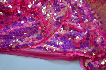 Payette Sequins Table Linens | Paillette Fish Scale Sequins Tablecloths | Multiple Colors |