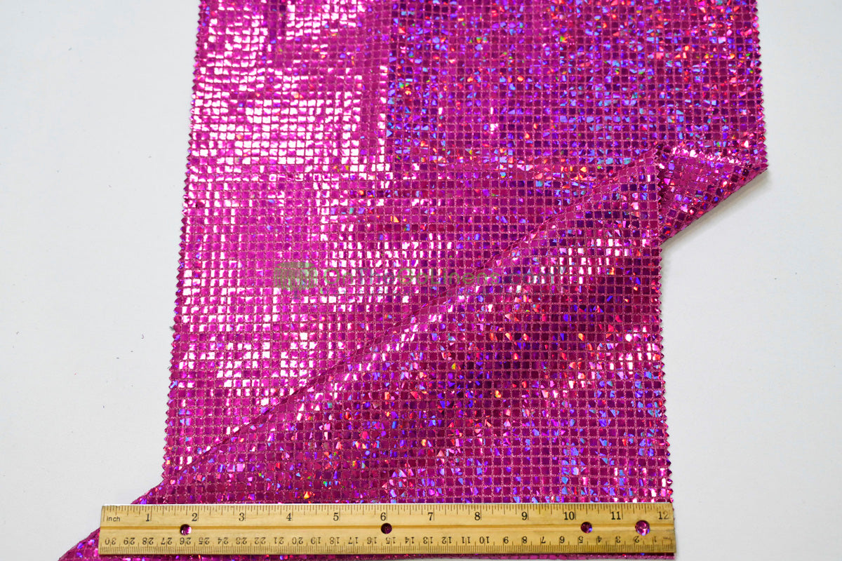 Holographic Mini Square Sequins Fabric | 54” Wide | Lightweight Sparkle for Costumes & Dancewear