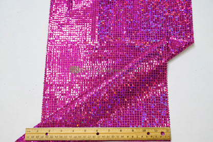 Holographic Mini Square Sequins Fabric | 54” Wide | Lightweight Sparkle for Costumes & Dancewear