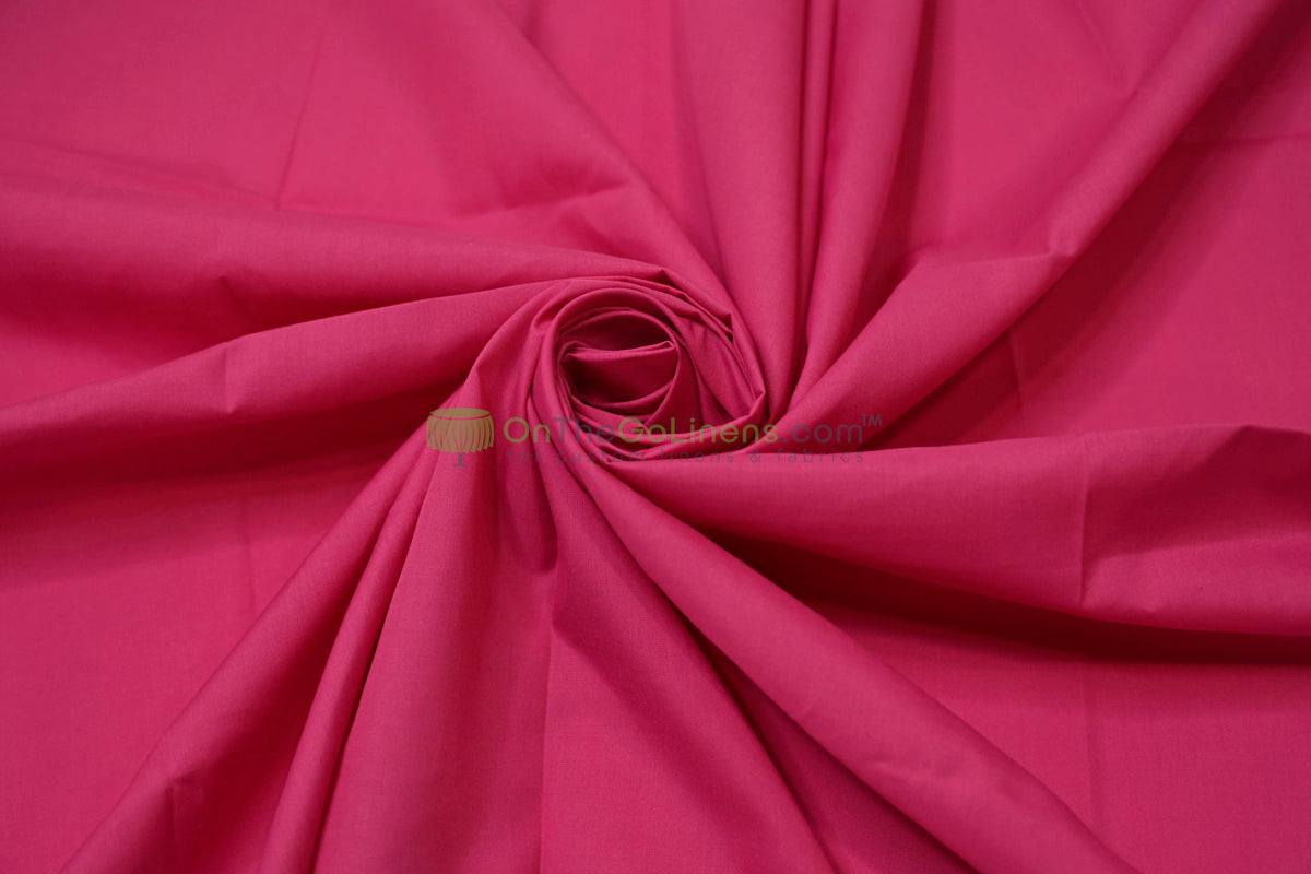 Woven Poly Cotton Broadcloth Fabric by the Yard | Polycotton Fabric | Multiple Colors | 60" Wide | 80/20 Blend |