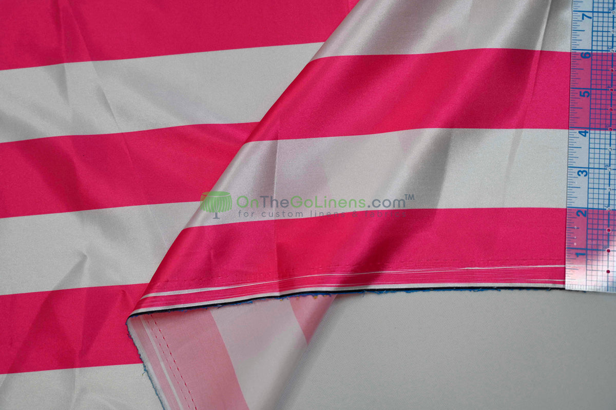 2" Stripe Charmeuse Satin Print Table Runners