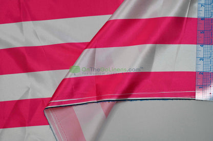 2" Stripe Charmeuse Satin Print Table Runners
