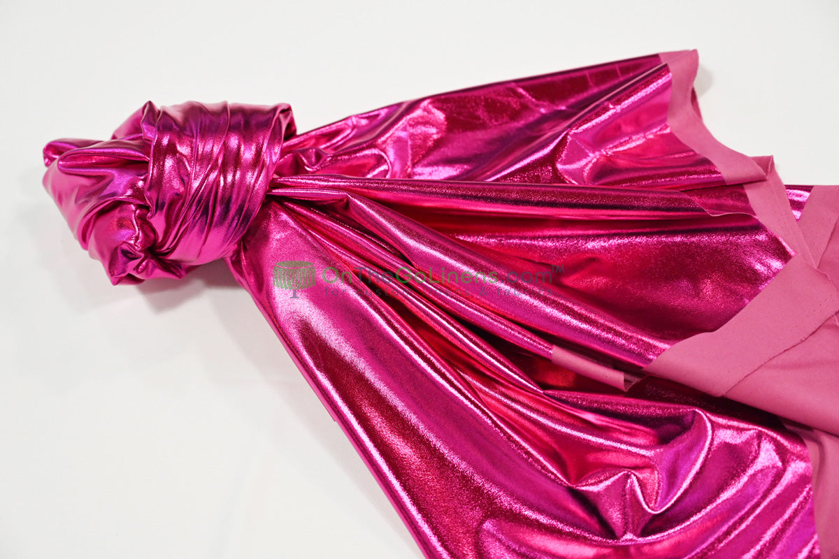 Foil Spandex Lame Fabric | Metallic Spandex Fabric by the Yard | 60" Wide | 96% Polyester 4% Spandex |