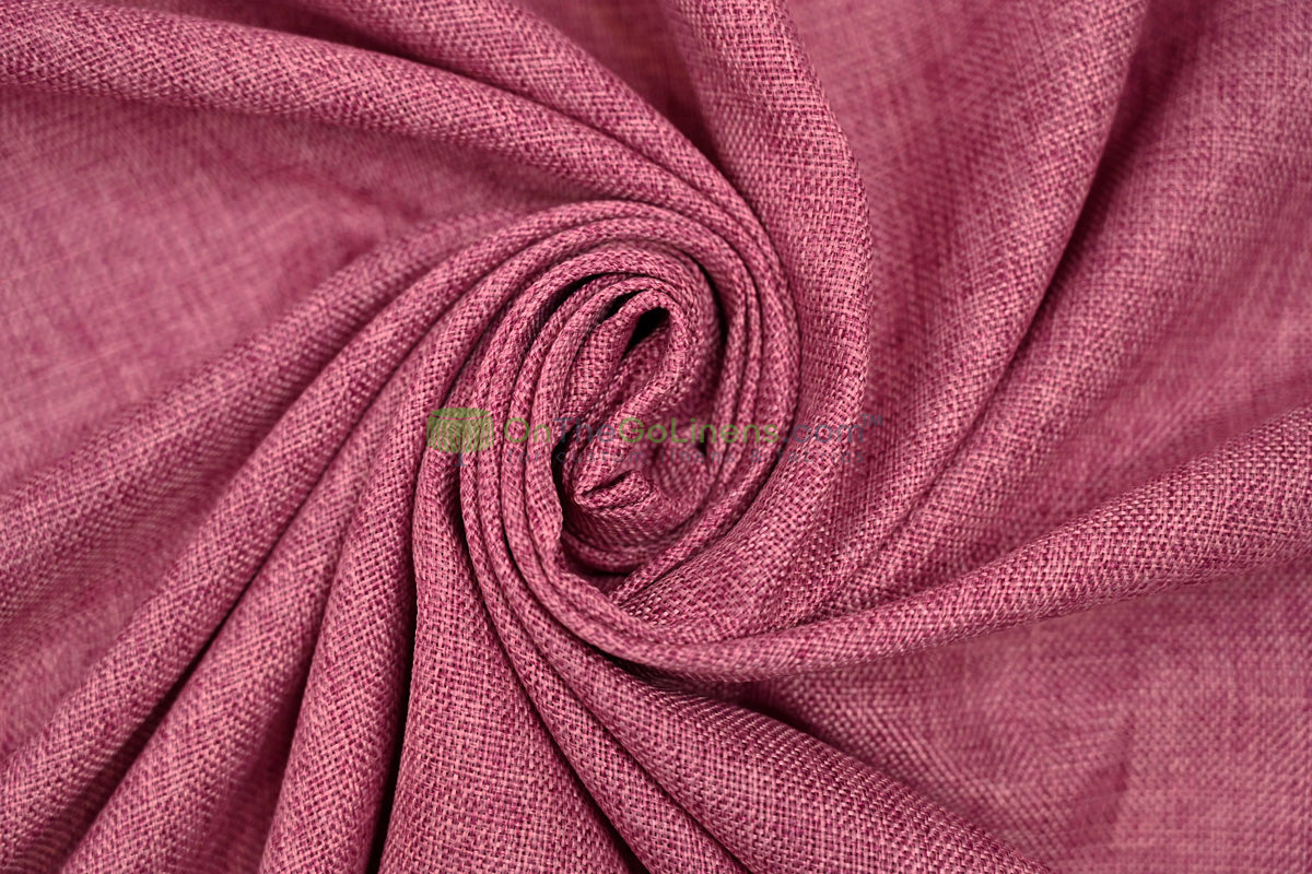 Vintage Linen Event Drapery Panels | Imitation Burlap Curtains | Washable 100% Polyester Burlap |