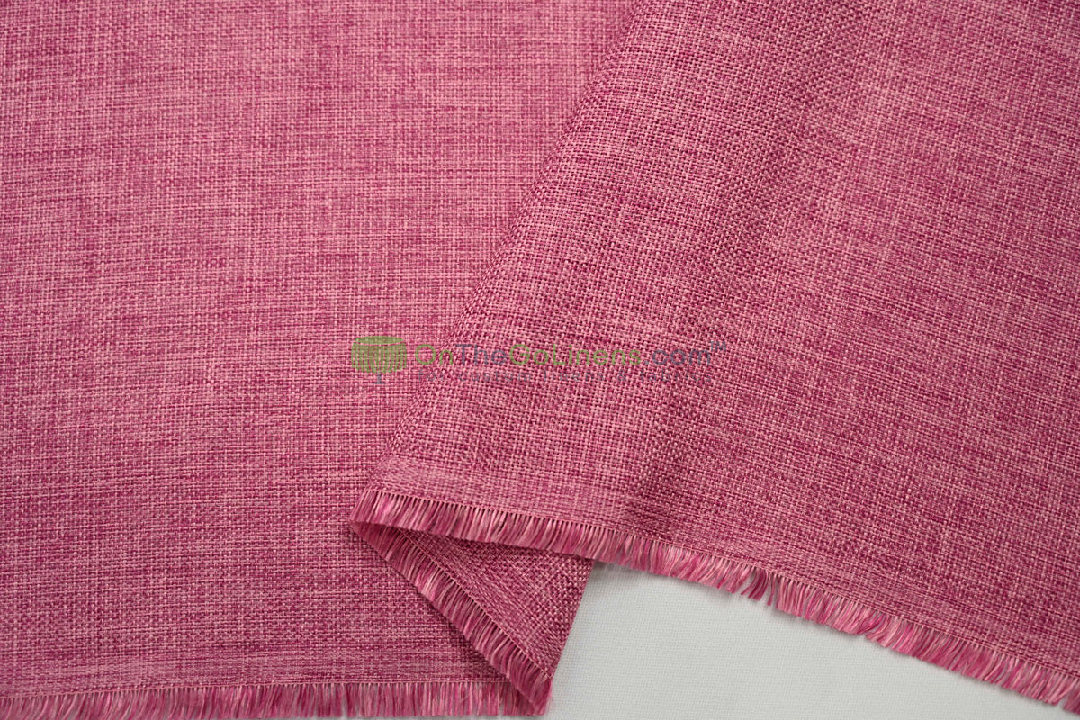 Vintage Linen Event Drapery Panels | Imitation Burlap Curtains | Washable 100% Polyester Burlap |
