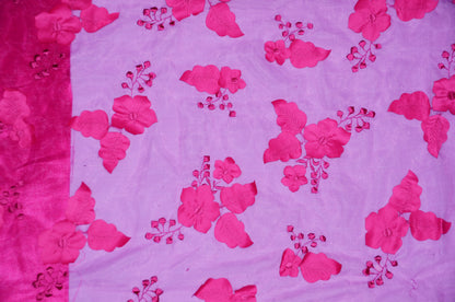Applique Embroidered Organza Fabric by the Yard Double Side Scallop