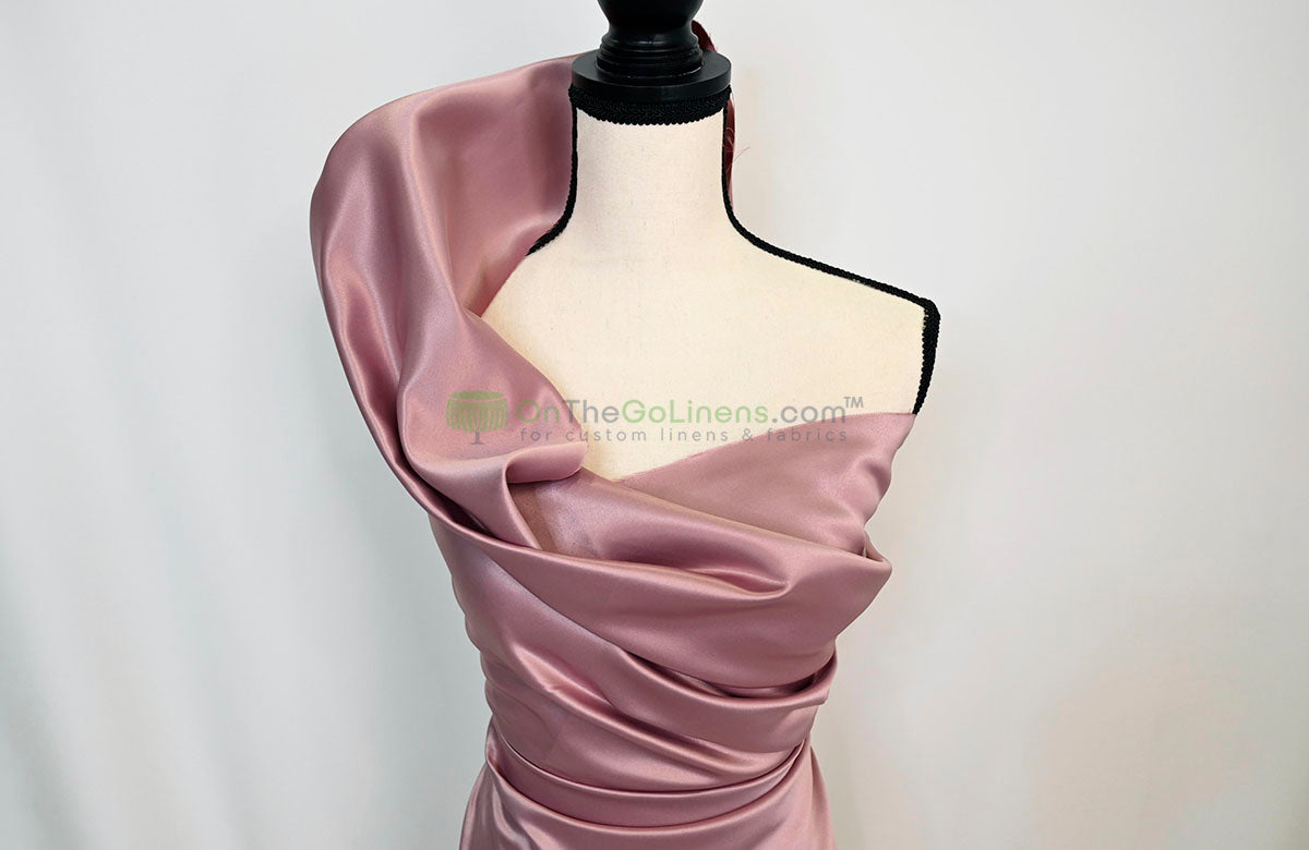 Lamour Satin Fabric by the Yard & Bolt | 100% Polyester Semi Dull Heavy Satin Fabric | 60" Wide | Multiple Colors |