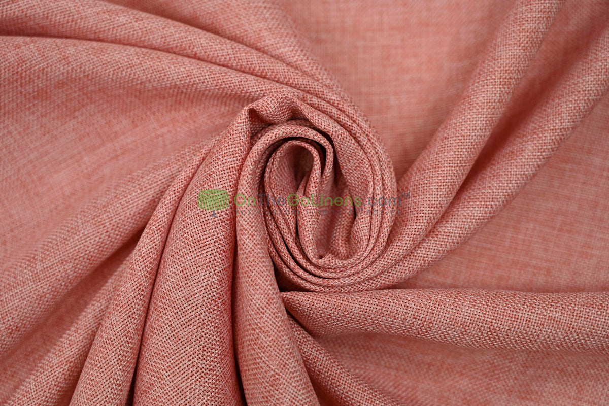 Vintage Linen Event Drapery Panels | Imitation Burlap Curtains | Washable 100% Polyester Burlap |