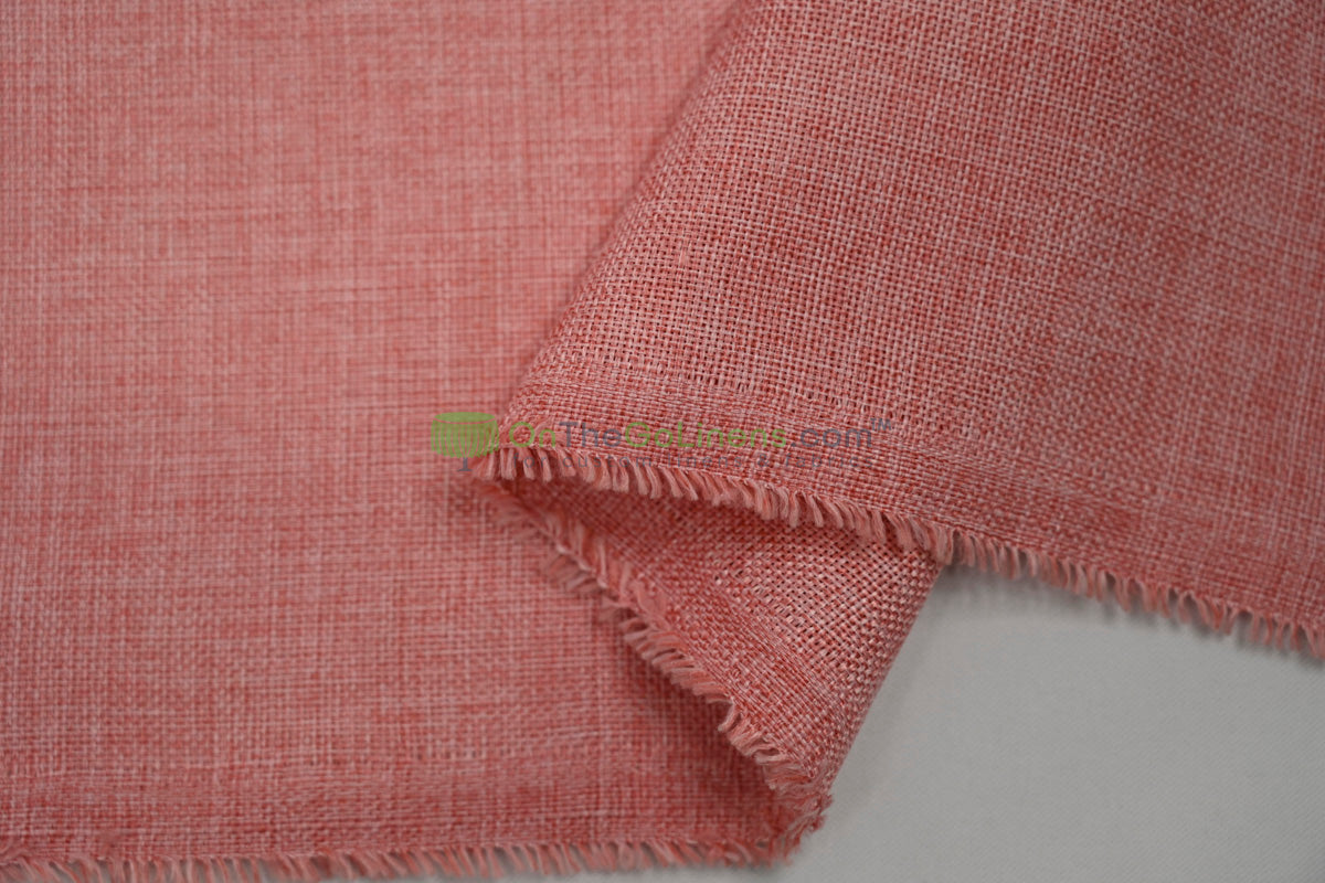 Vintage Linen Event Drapery Panels | Imitation Burlap Curtains | Washable 100% Polyester Burlap |