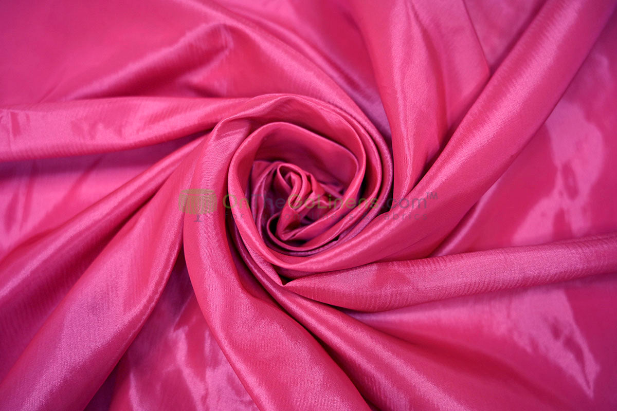 Taffeta Fabric by the Yard | Non Stretch Taffeta | 60" Wide | 75 Colors Available | Wholesale Bolt Available |