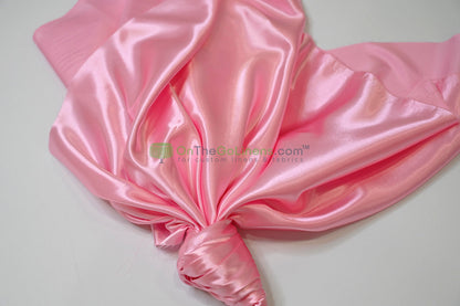 Stretch Charmeuse Fabric by the Yard | Silky Soft Stretch Satin Fabric | 4% Spandex | Multiple Colors |