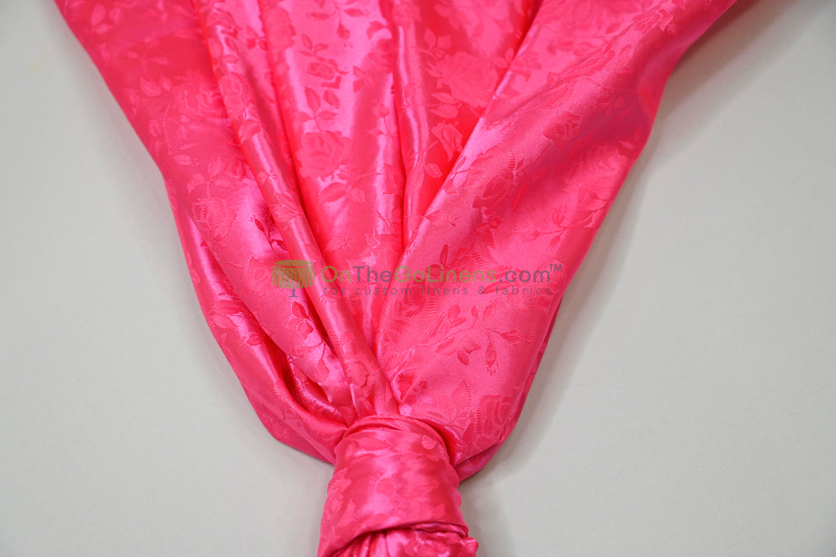 Floral Jacquard Satin Fabric by the Yard | Isabella Floral Jacquard | 60 Wide | Rose Jacquard Satin Fabric |