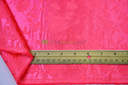 Floral Jacquard Satin Fabric by the Yard | Isabella Floral Jacquard | 60 Wide | Rose Jacquard Satin Fabric |
