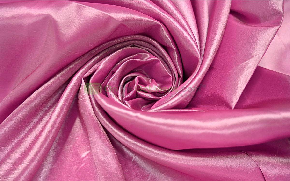 Taffeta Fabric by the Yard | Non Stretch Taffeta | 60" Wide | 75 Colors Available | Wholesale Bolt Available |