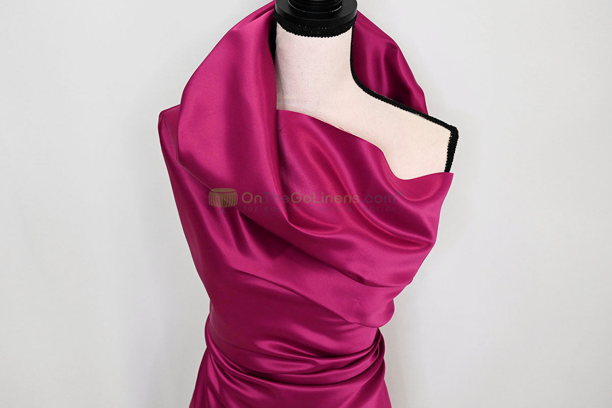 Lamour Satin Fabric by the Yard & Bolt | 100% Polyester Semi Dull Heavy Satin Fabric | 60" Wide | Multiple Colors |