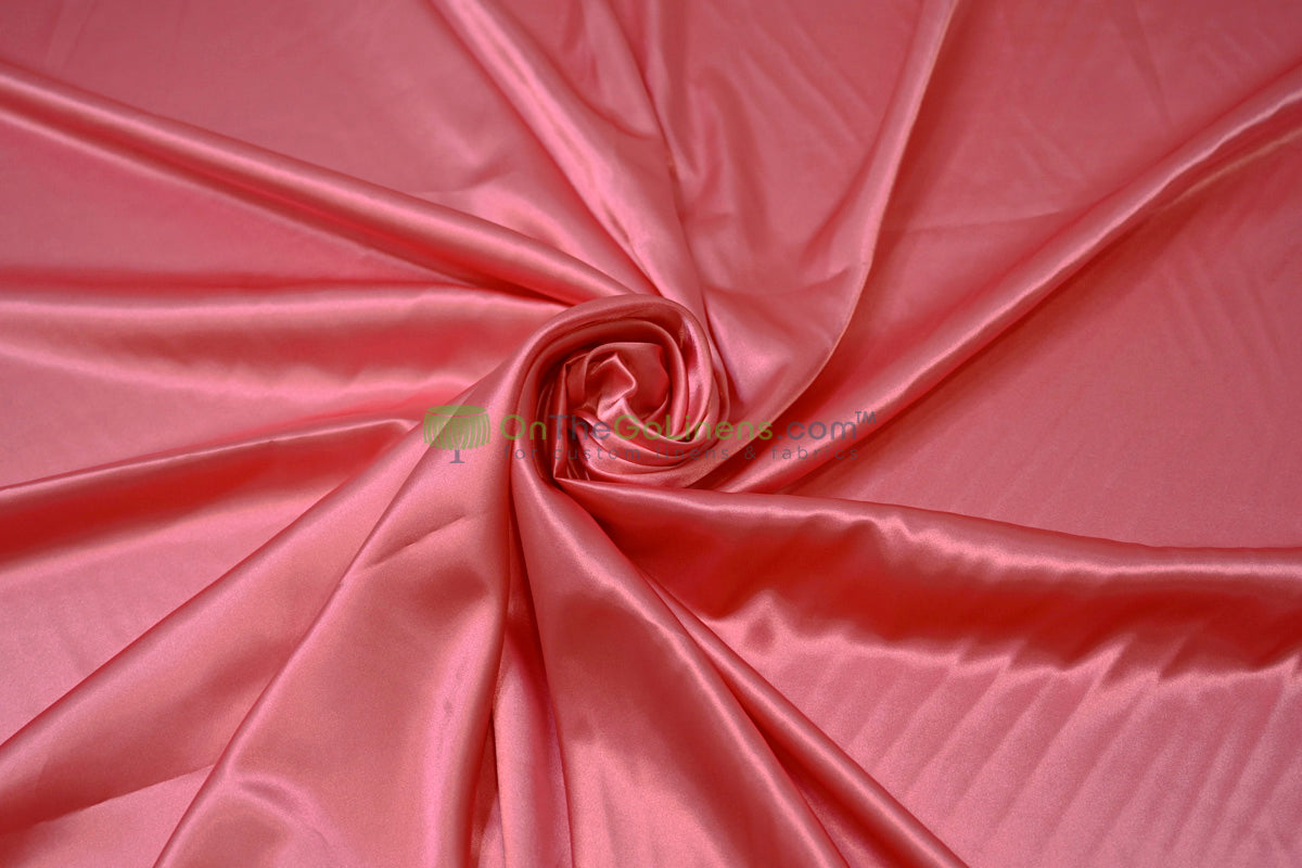 Stretch Charmeuse Fabric by the Yard | Silky Soft Stretch Satin Fabric | 4% Spandex | Multiple Colors |