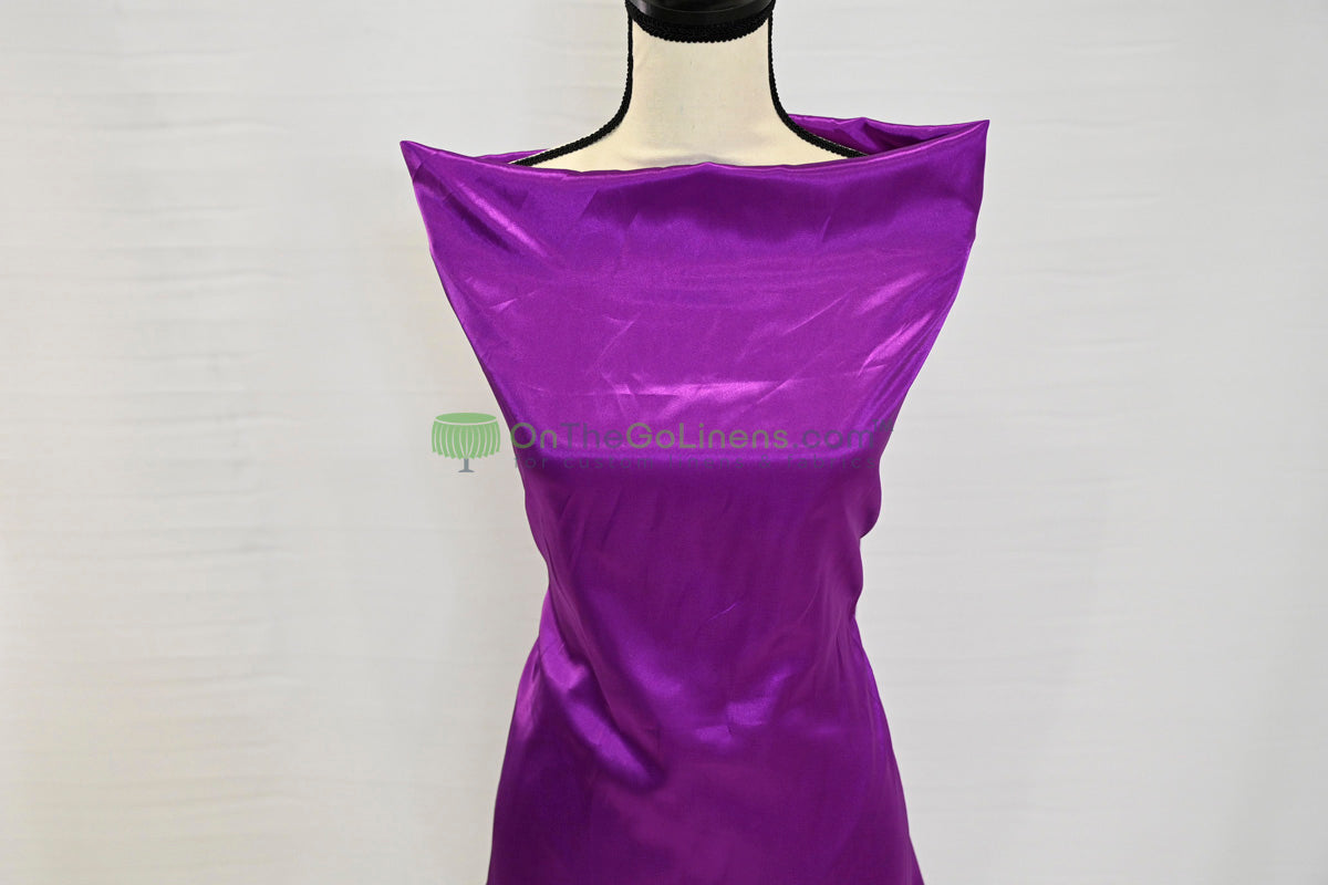 Stretch Charmeuse Fabric by the Yard | Silky Soft Stretch Satin Fabric | 4% Spandex | Multiple Colors |