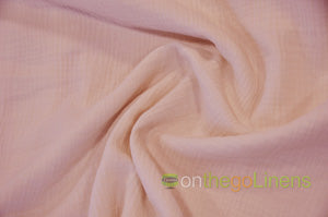 Double Layered Cotton Gauze Fabric by the Yard | 100% Cotton Muslin | 50" Wide |