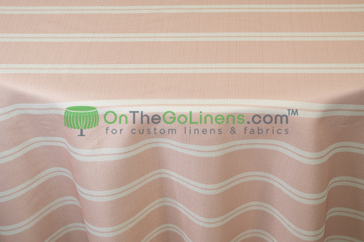 Monarch Stripe Tablecloths & Table Linens 100% Polyester for Weddings & Events