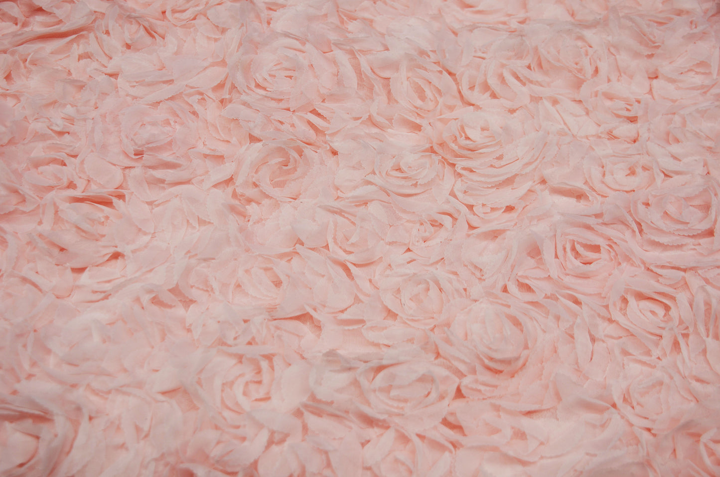 Sheer Rose Garden Fabric by the Yard | Soft Chiffon 3d Lace Fabric | 52" Wide | White, Ivory, Champagne, Blush |