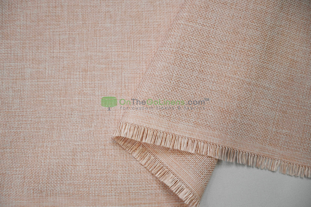 Vintage Linen Event Drapery Panels | Imitation Burlap Curtains | Washable 100% Polyester Burlap |