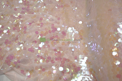 Payette Sequins Table Linens | Paillette Fish Scale Sequins Tablecloths | Multiple Colors |