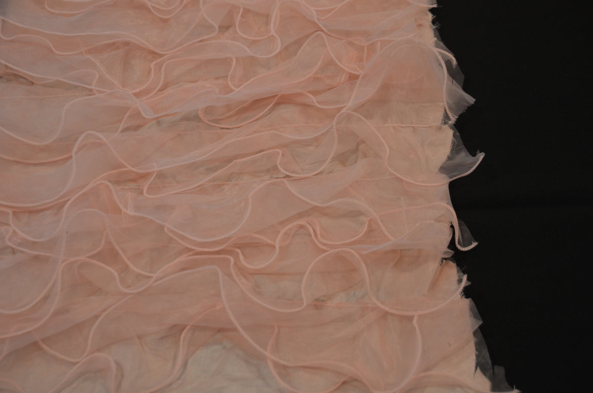 Layered Ruffle Taffeta Fabric by the Yard 57" Wide Organza Ruffled Taffeta