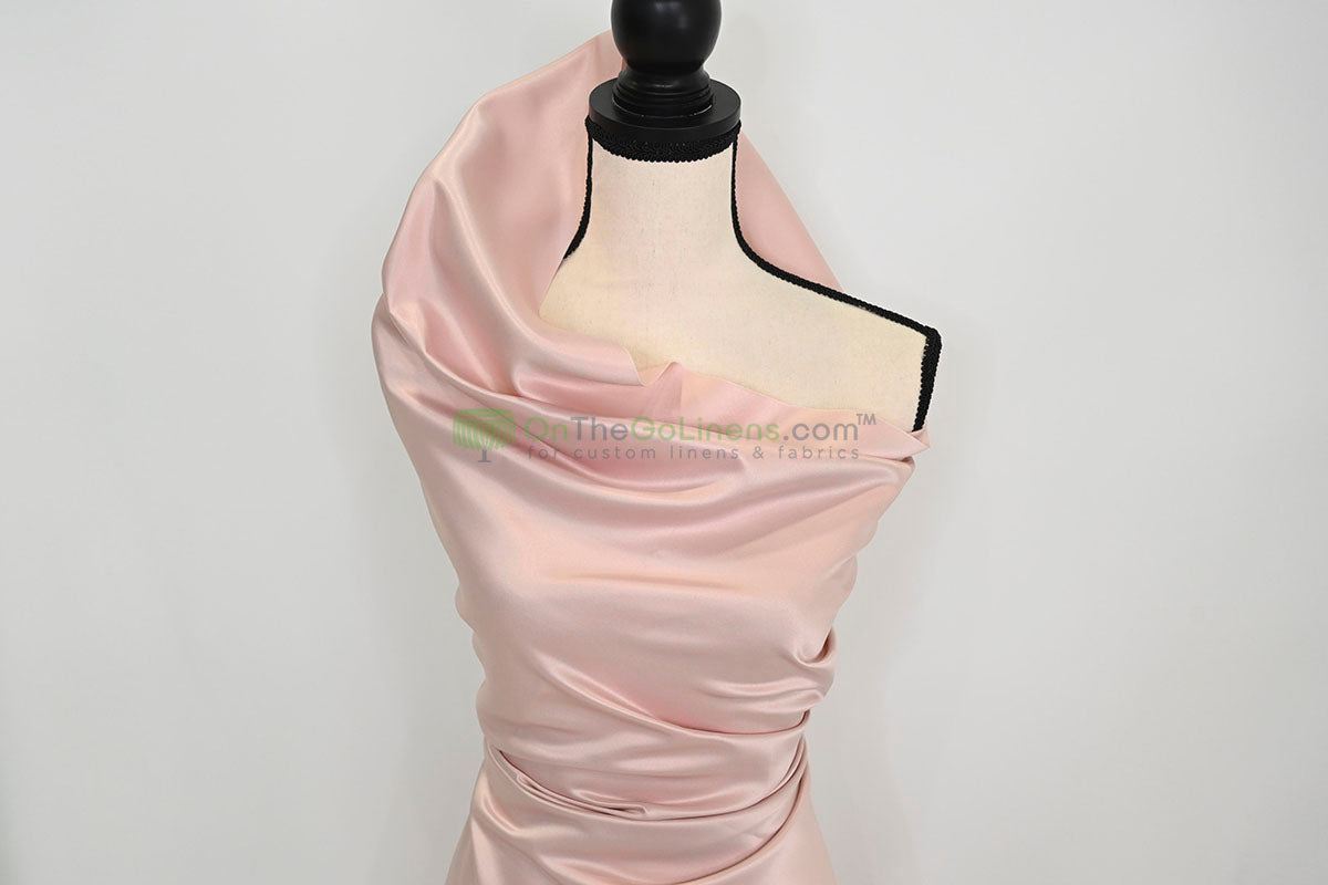 Lamour Satin Fabric by the Yard & Bolt | 100% Polyester Semi Dull Heavy Satin Fabric | 60" Wide | Multiple Colors |