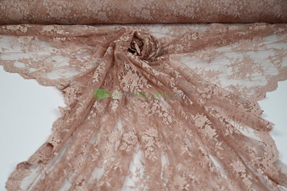 Chantilly Lace Fabric | Elegant Floral Lace | Lightweight & Sheer | Ideal for Bridal & Evening Wear