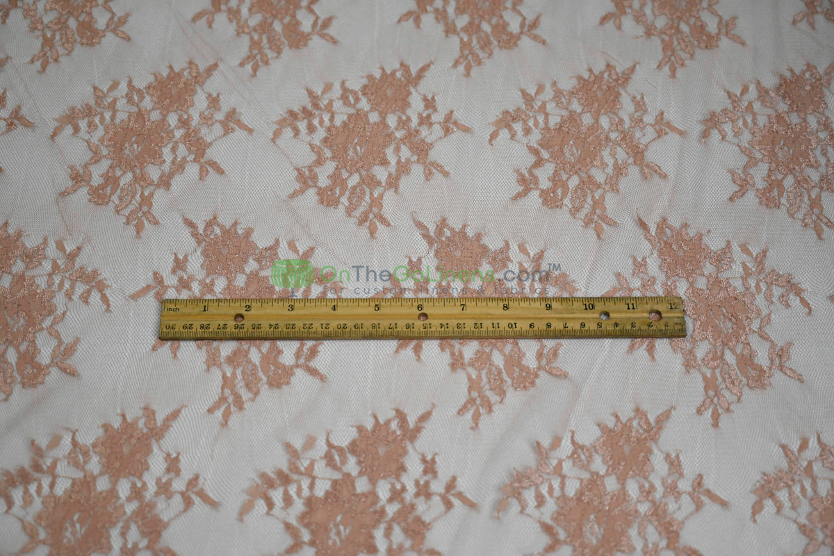 Chantilly Lace Fabric | Elegant Floral Lace | Lightweight & Sheer | Ideal for Bridal & Evening Wear
