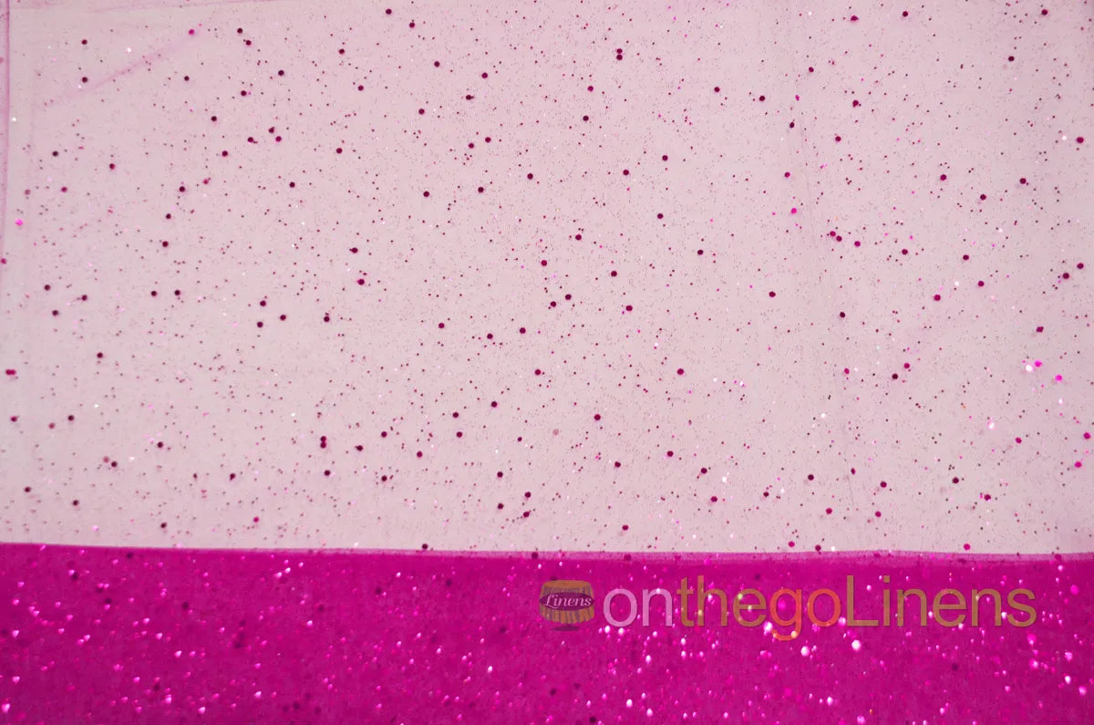 Tulle Glitter with Sequins Fabric by the Yard | Tulle filled with Glitter and Sequins | 60" Wide | Multiple Colors |