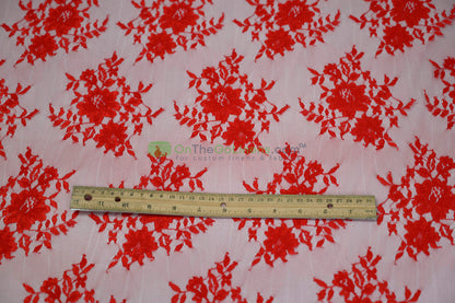 Chantilly Lace Fabric | Elegant Floral Lace | Lightweight & Sheer | Ideal for Bridal & Evening Wear