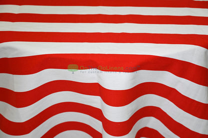100% Cotton Canvas 2" Stripe Fabric | Sold by the Yard | Four Colors Available | 60" Wide |