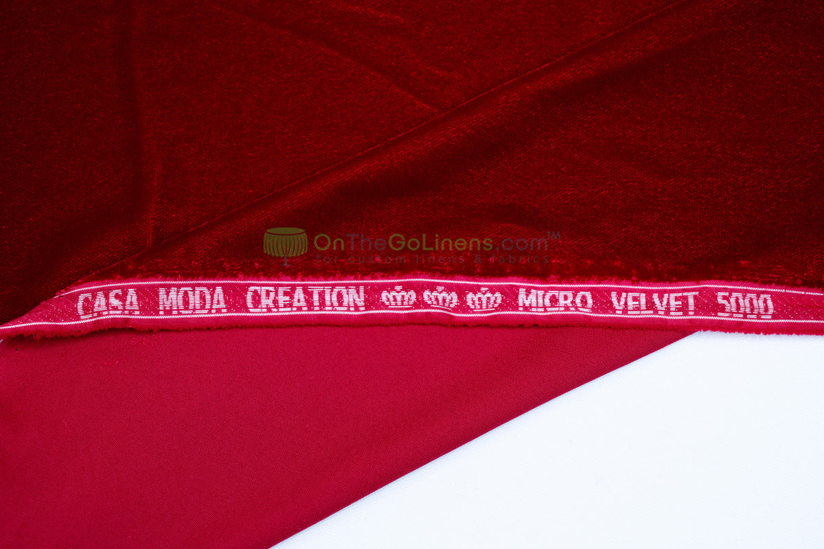 Luxury Micro Velvet Fabric | Crown Velvet by the Yard | 45" Wide | Assorted Colors