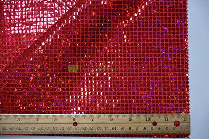 Holographic Mini Square Sequins Fabric | 54” Wide | Lightweight Sparkle for Costumes & Dancewear