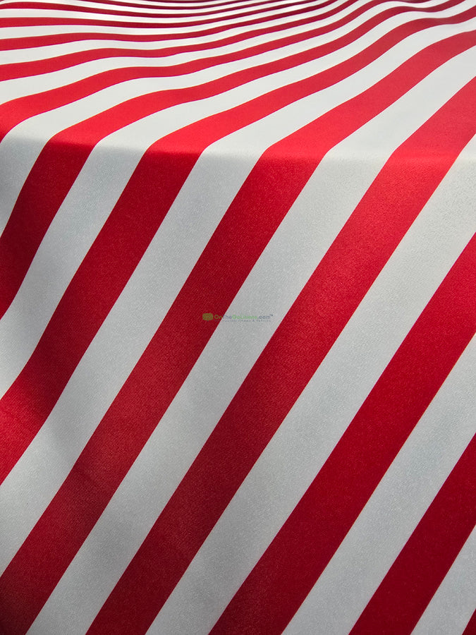 1" Stripe Lamour Satin Print | Event Drapery Custom Manufactured | Four Colors Available |