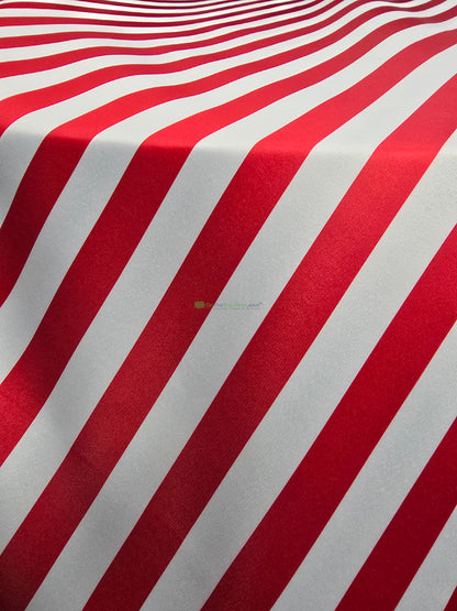 1" Stripe Lamour Satin Print | Event Drapery Custom Manufactured | Four Colors Available |