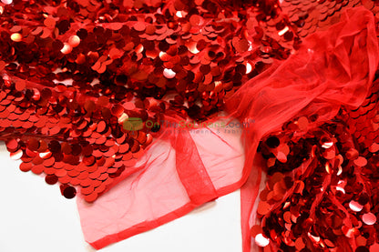 Payette Sequins Table Linens | Paillette Fish Scale Sequins Tablecloths | Multiple Colors |