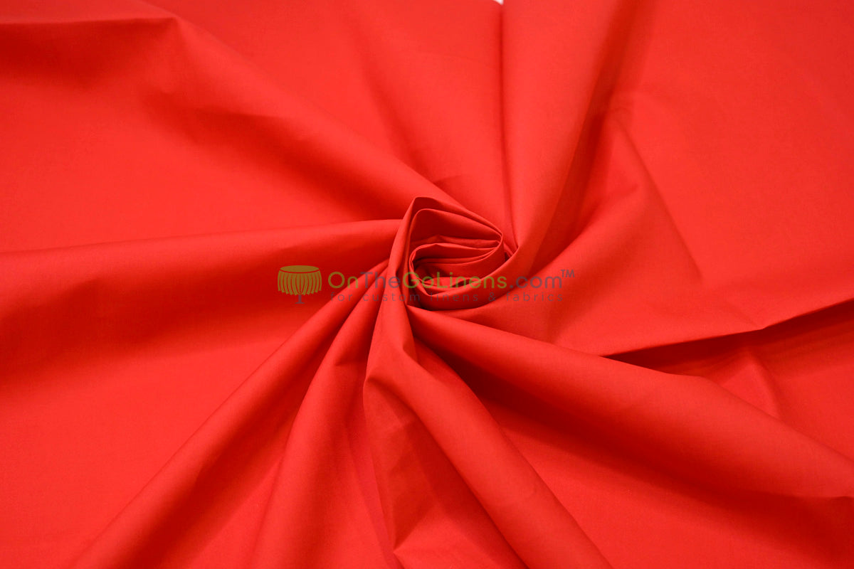 Woven Poly Cotton Broadcloth Fabric by the Yard | Polycotton Fabric | Multiple Colors | 60" Wide | 80/20 Blend |