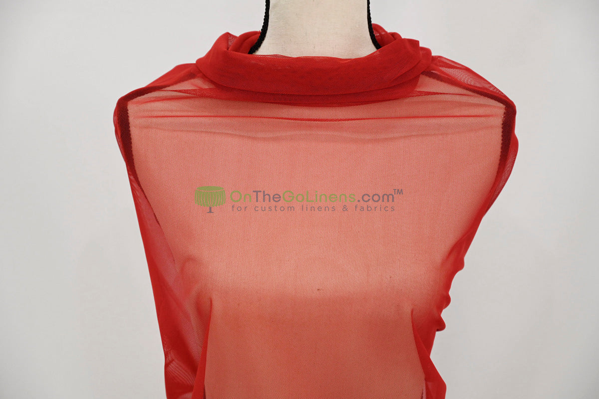 Power Mesh Spandex Fabric by the Yard | 60" Wide | Multiple Colors | 80/20 Nylon Spandex Blend |