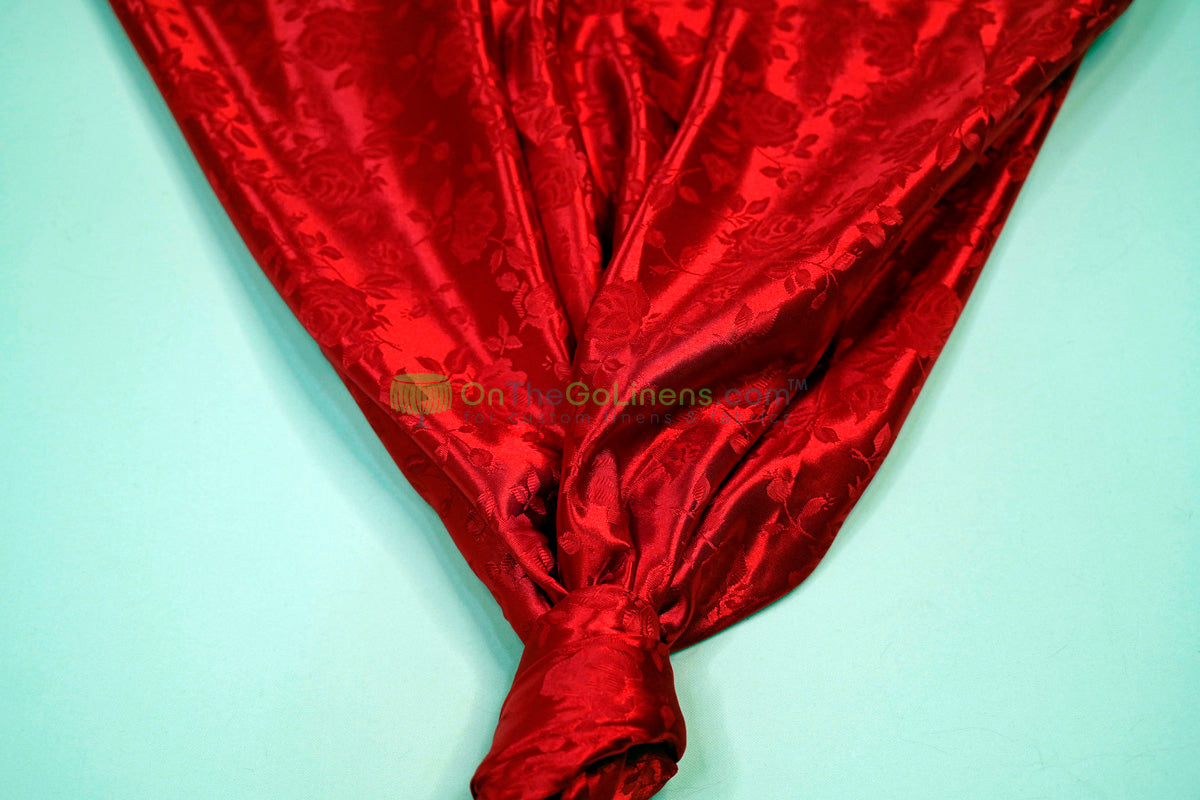 Floral Jacquard Satin Fabric by the Yard | Isabella Floral Jacquard | 60 Wide | Rose Jacquard Satin Fabric |
