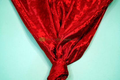 Floral Jacquard Satin Fabric by the Yard | Isabella Floral Jacquard | 60 Wide | Rose Jacquard Satin Fabric |