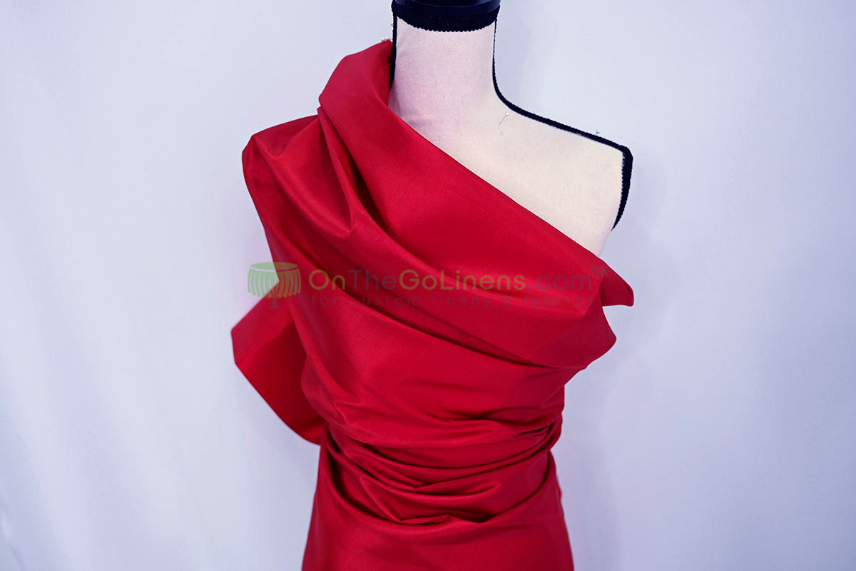 Taffeta Fabric by the Yard | Non Stretch Taffeta | 60" Wide | 75 Colors Available | Wholesale Bolt Available |