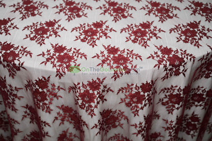 Chantilly Lace Fabric | Elegant Floral Lace | Lightweight & Sheer | Ideal for Bridal & Evening Wear