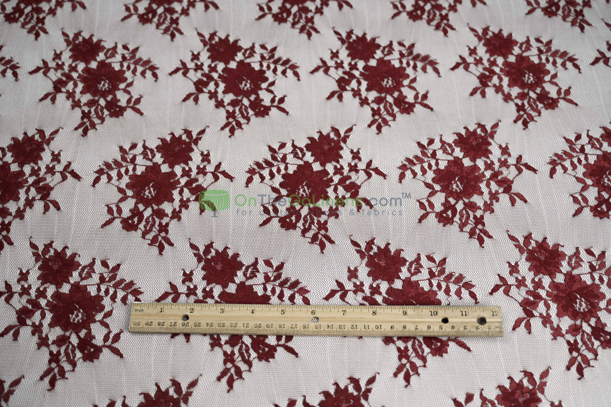 Chantilly Lace Fabric | Elegant Floral Lace | Lightweight & Sheer | Ideal for Bridal & Evening Wear