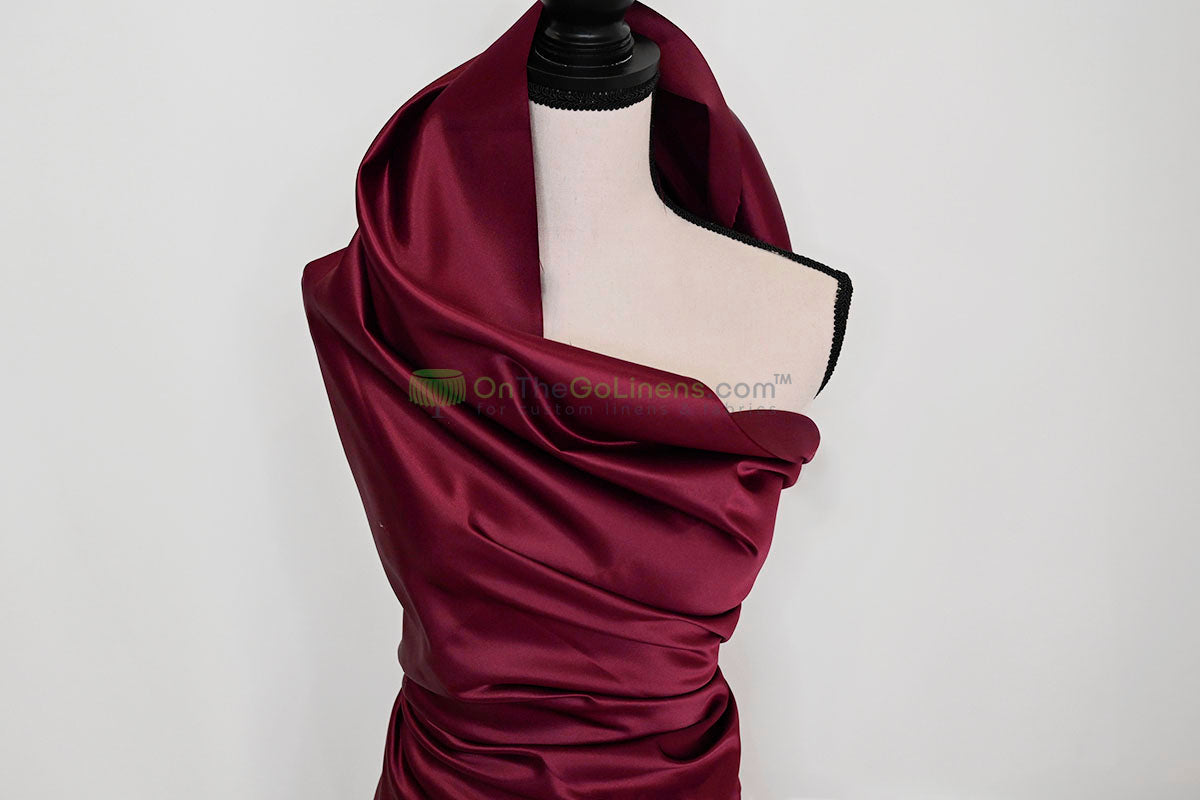 Lamour Satin Fabric by the Yard & Bolt | 100% Polyester Semi Dull Heavy Satin Fabric | 60" Wide | Multiple Colors |