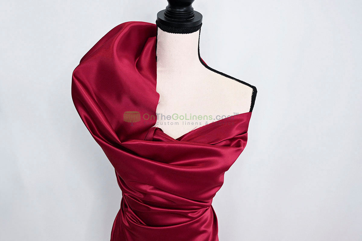 Lamour Satin Fabric by the Yard & Bolt | 100% Polyester Semi Dull Heavy Satin Fabric | 60" Wide | Multiple Colors |