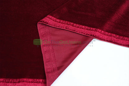 Stretch Velvet Tablecloths | Soft and Smooth Spandex Velvet Table Linens | Multiple Colors |